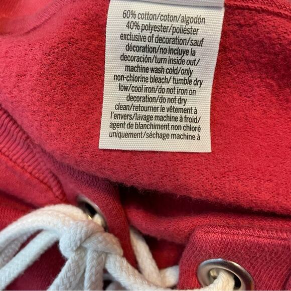 Pink Victorias Secret University of Minnesota Lace Up Oversized Sweatshirt Top S - Picture 10 of 11